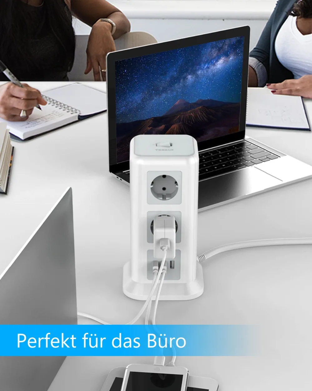 Европейская розетка TESSAN с удлинителем питания и портами USB удлинитель 11