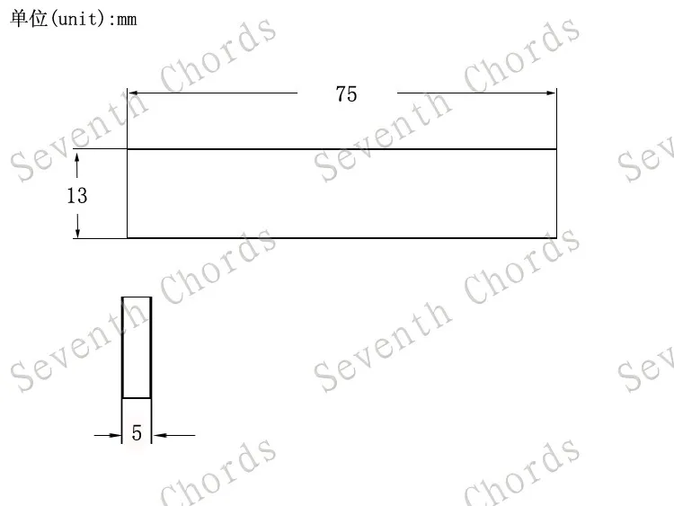 4 Pcs Bar Magnet for 7 String Electric Guitar Pickup Humbucker Producing Accessories / 75MM*13MM*5MM or 73MM*14MM*5MM | Спорт и