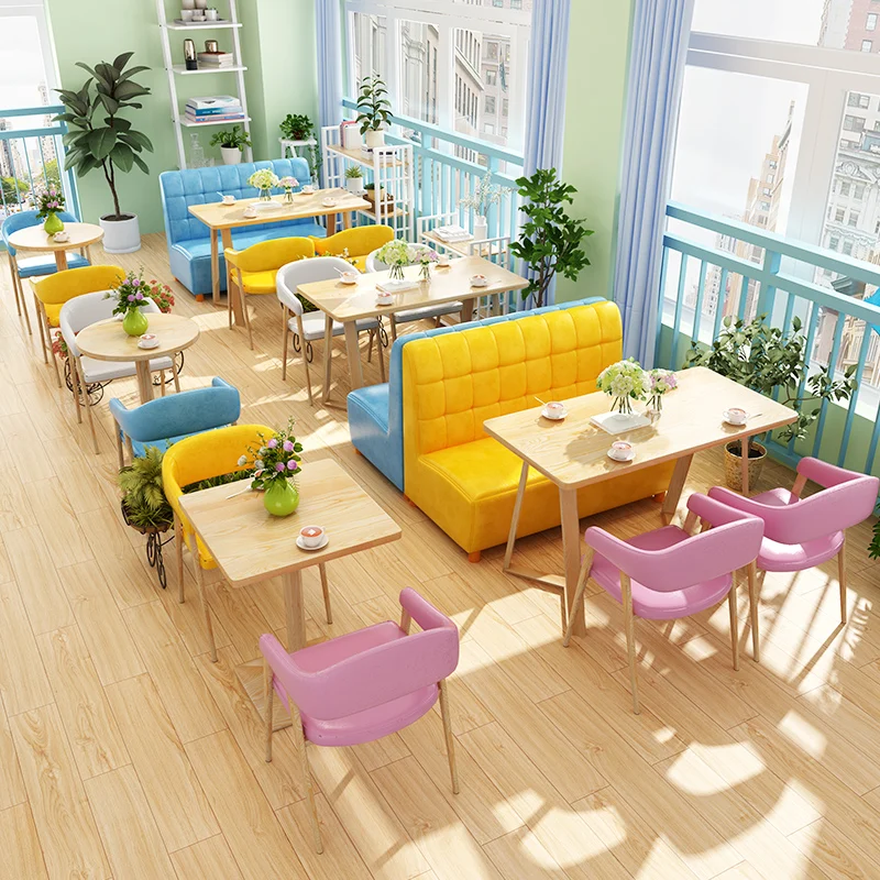 Столы и стулья для чайного магазина простой свежий десерт кафе холодных напитков