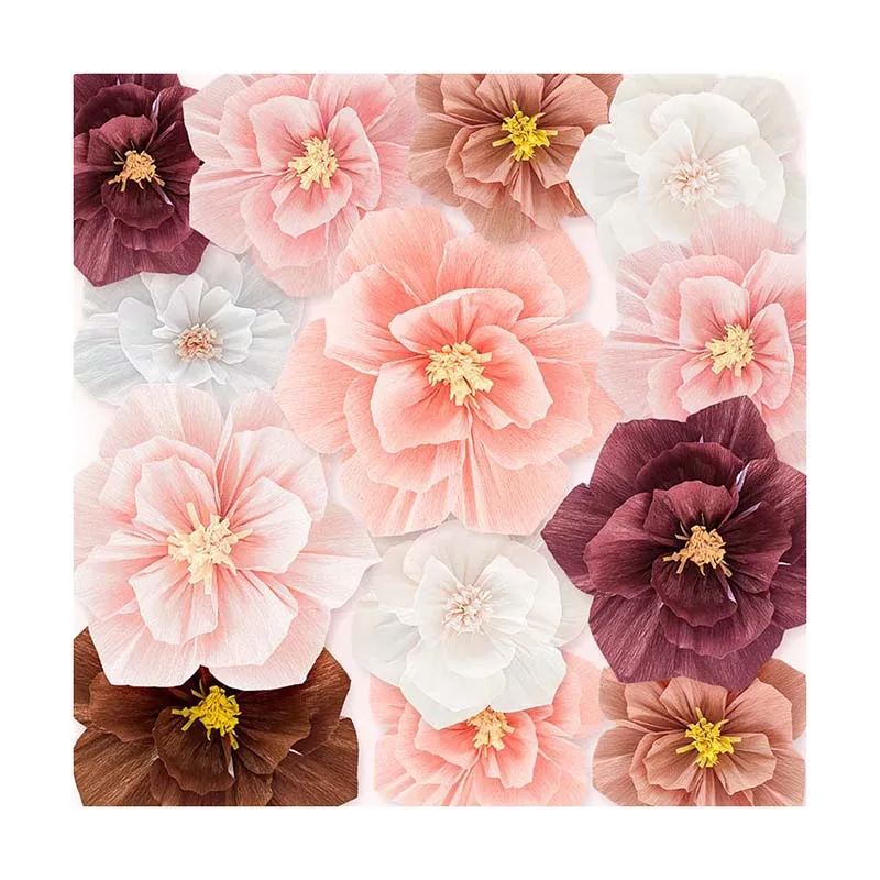 

Фон «сделай сам» из гофрированной бумаги с цветами, 20/25/30 см, украшения для дня рождения, свадебный фон для комнаты, новогодние подарки, c2853