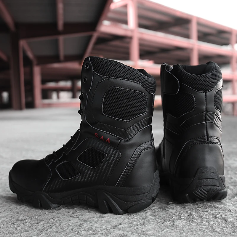 Высококачественные брендовые кожаные ботинки в военном стиле Тактический