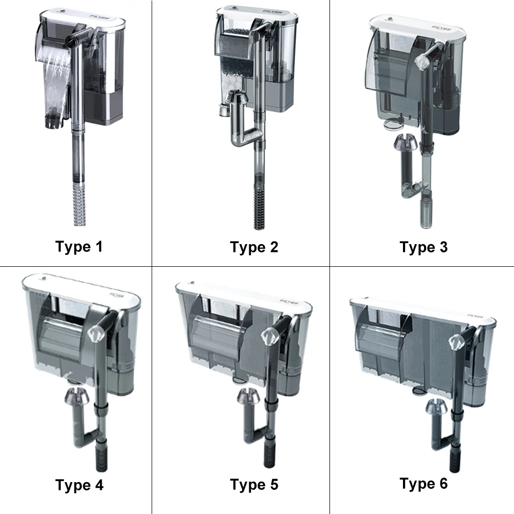 

Fish Tank Filter External Filter for Aquarium Waterfall Suspension Oxygen Pump Submersible Hang on Fliter Aquarium Accessories