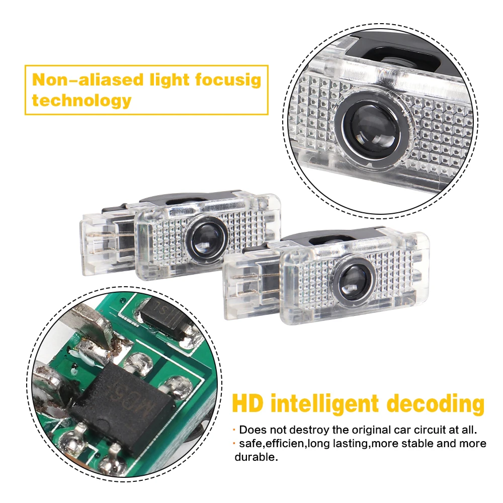 

LED Car Door Welcome Logo Projector Light Decoration Accessories For Mercedes Benz W203 W209 W240 R171 R199 C SLK CLK SLR Class