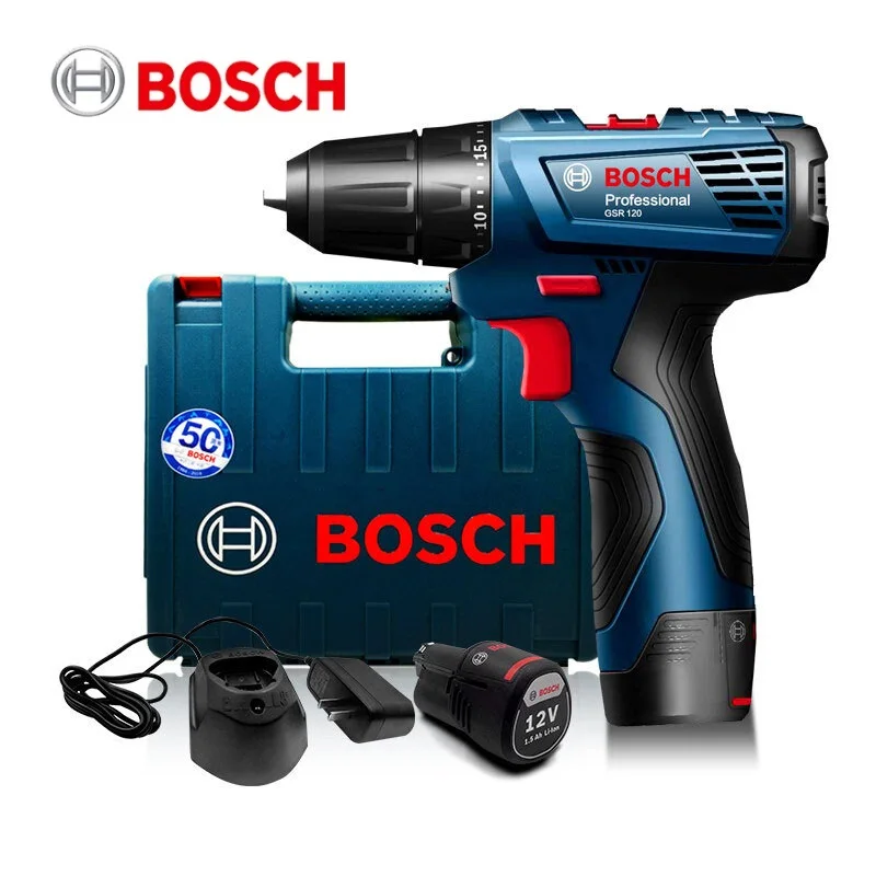 

Аккумуляторная дрель BOSCH GSR120Li, электрическая дрель с литий-ионным аккумулятором, для работ по дереву