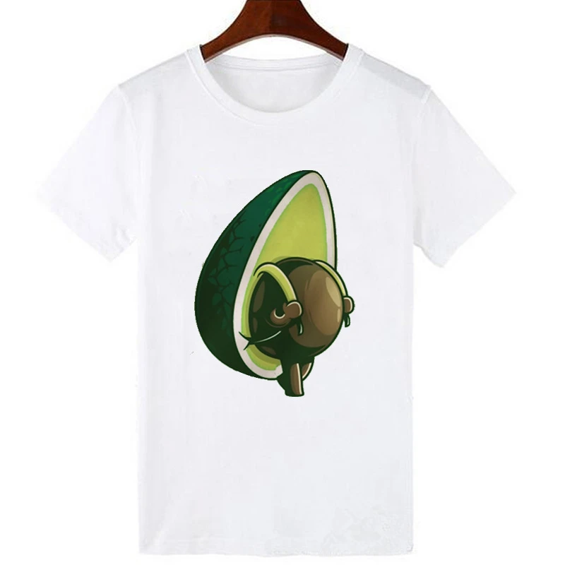 Женская футболка с принтом авокадо новая летняя коротким рукавом белая тонкая