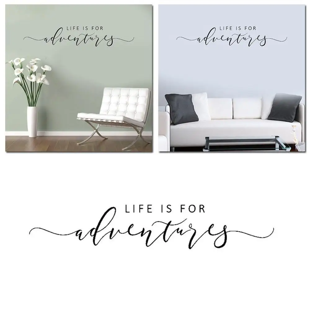 

Lettering Wall Sticker Life is For Adventures Wall Decor Decoration Wall Inspirational Quote Travel Decal Vinyl Quotes F0W7