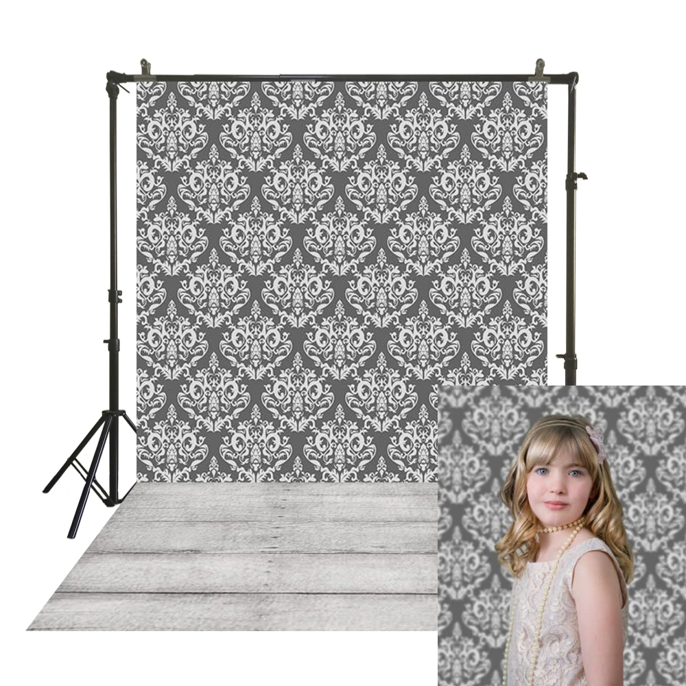 

Traditional Studio Backdrop Rustic Damask Patter Texture Photography Polyester Cloth Back Drops Baby Portrait Booth Backgrounds