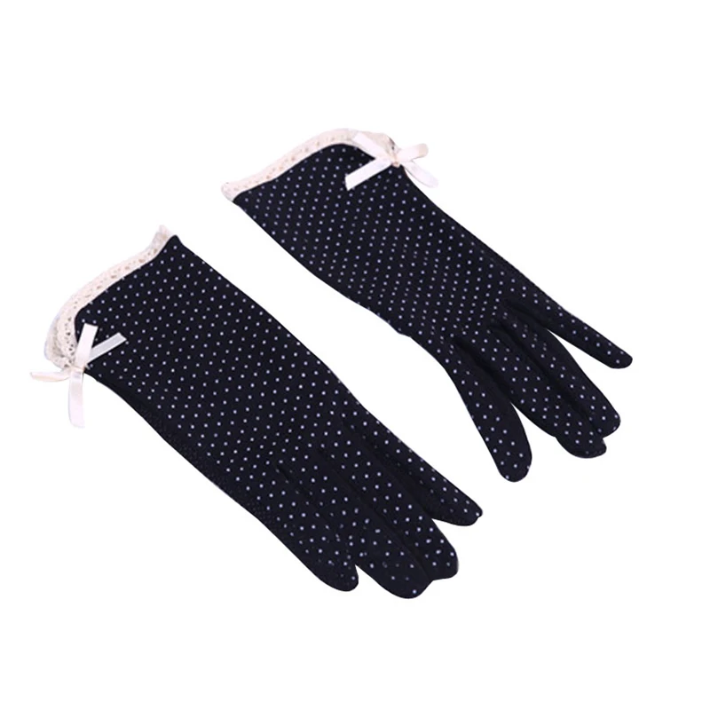 Новинка 1 пара Женские водительские противоскользящие хлопковые перчатки для