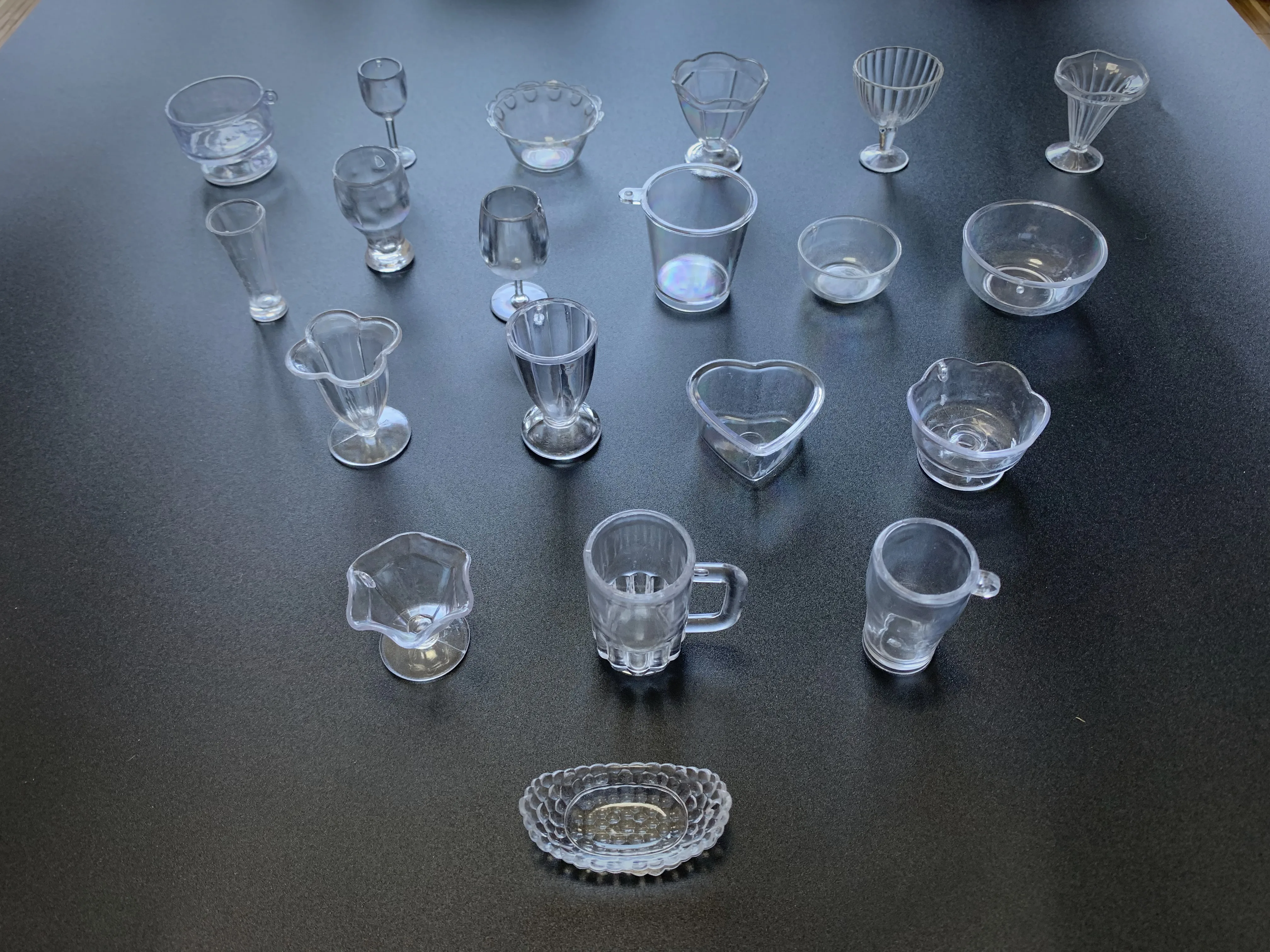 Миниатюрные поддельные чашки идеальные стеклянные чаши ПВХ модель изделия