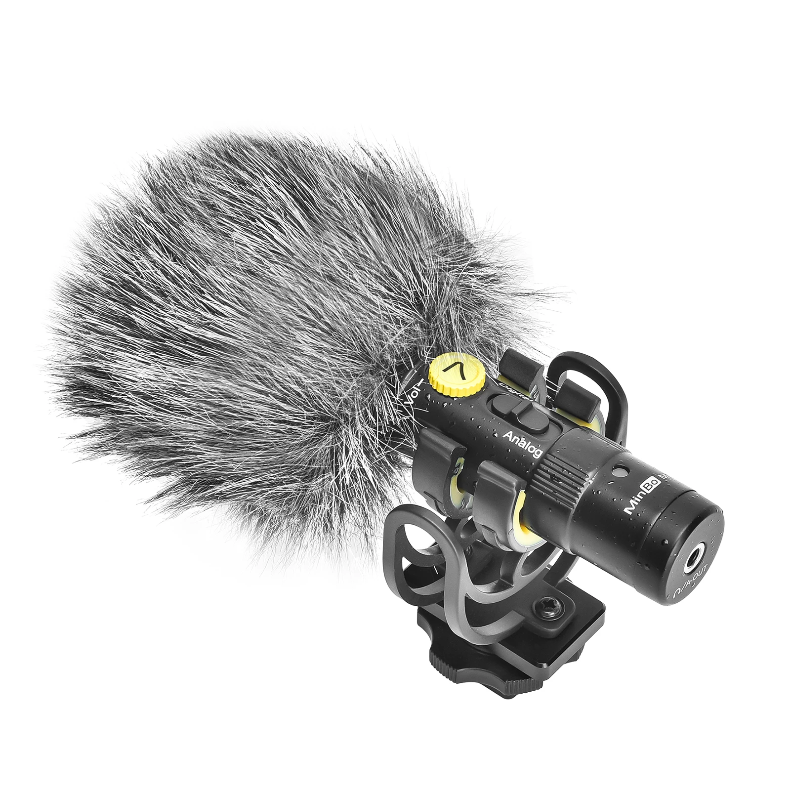 

MinBo M1 Mini Cardioid Condenser Microphone On-Camera Mic Digital & Analog Dual Modes Real-Time Monitoring for Camera Smartphone