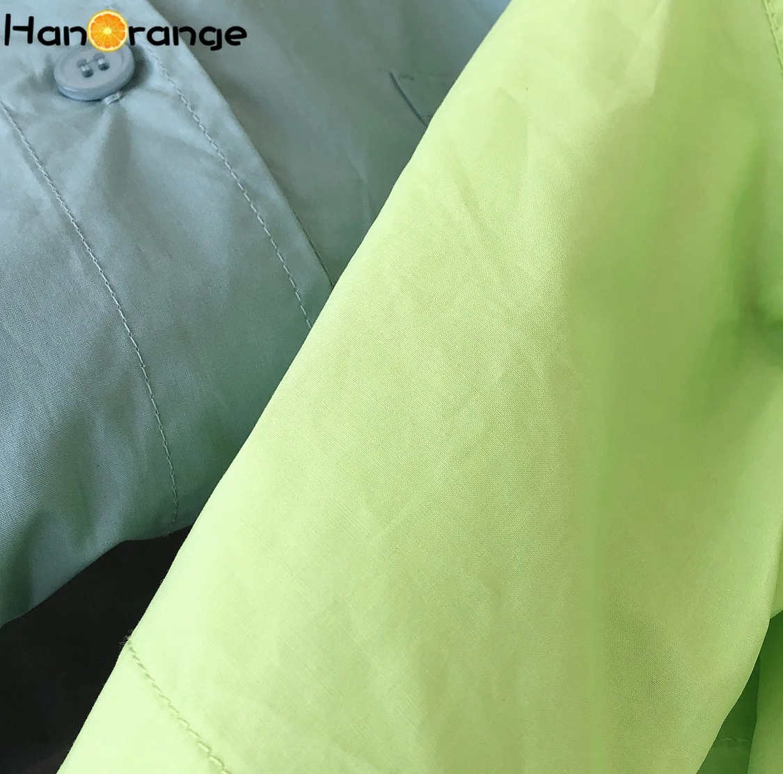 

BF Style Women Cotton Shirt Silhouette Retro 2021 Summer Half Sleeve Loose Female Tops Large Pocket Fashionable