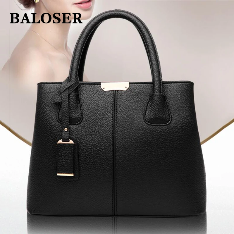 Luxury Leather Women's Shoulder Bag Wallet High Capacity Solid Color Crossbody Bag