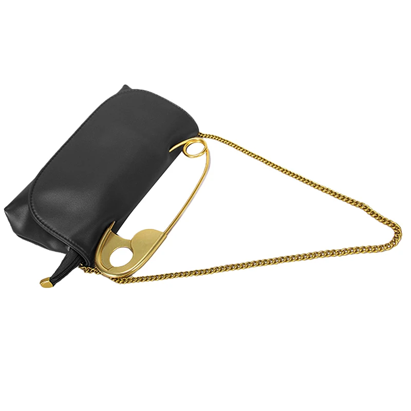 Large Pin Soft Handbag Korean Small Square Shoulder Messenger Bag Ladies Personality Chic Purse Fashion | Багаж и сумки