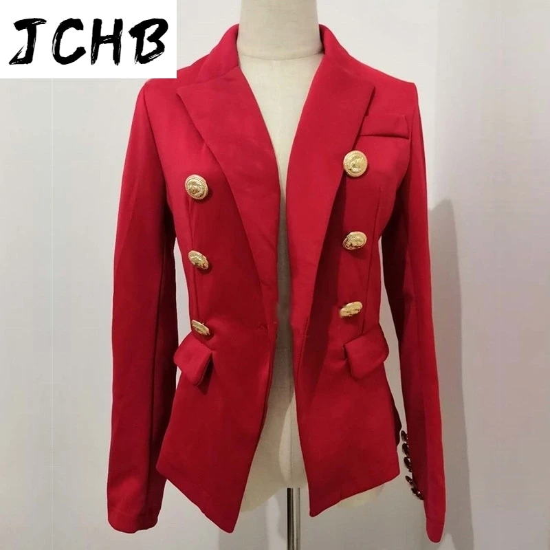 

Slim Autumn Blazer Women Short Jackets Female Business Double Breasted Blazers Fashion Office Lady Work Lapel Button Black Coats
