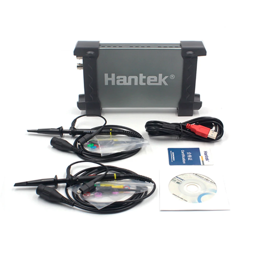 Цифровой осциллограф Hantek 6022BE портативный 2 канала 20 МГц 48 мsa/s для ПК и