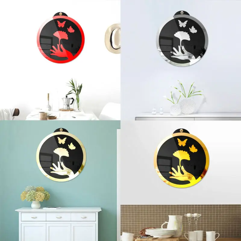 Зеркальная настенная 3d-наклейка с изображением цветов | Дом и сад