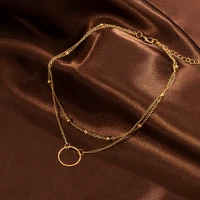 xp punk metal vintage round minimalism necklaces for women round golden long necklace 2020 fashion party jewelry gifts