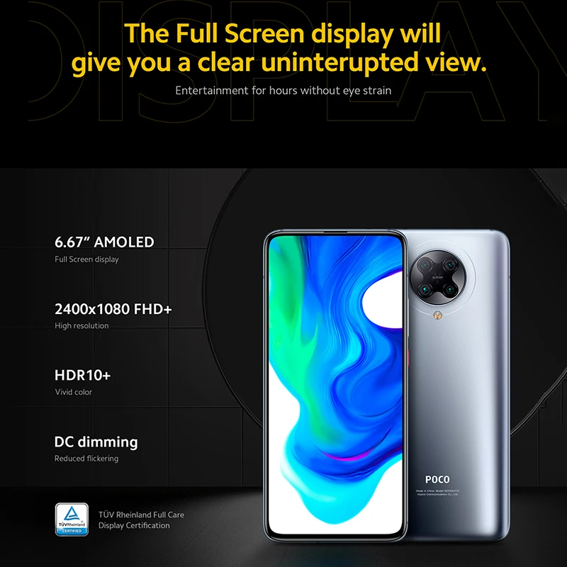 Xiaomi POCO F2 Pro 6 ГБ 128 Гб мобильный телефон Snapdragon 865 Восьмиядерный 64 мп Quad CameraCellphone 67