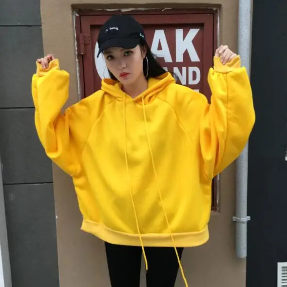 Женская одежда 2020 женский желтый пуловер с длинным рукавом толстовки красного