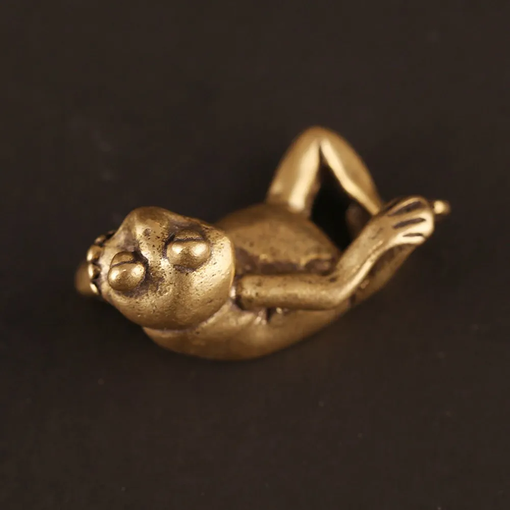 

Brass Figurines Bronze Decoration Figurines Jinchan Miniatures Old Frog
