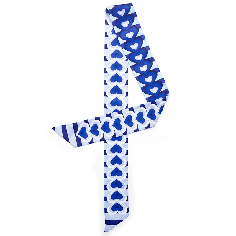 Женская модная сумка с принтом Love маленькая саржевая шелковая шарф лентой