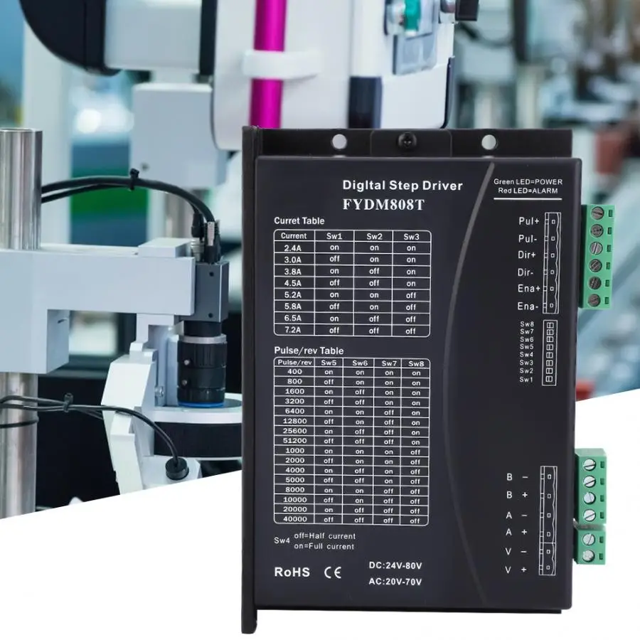 Драйвер шагового двигателя Nema 17 23 34 42 2 фазы DC 24 80V AC 20 70V 4 7.8A|Драйвер двигателя| |