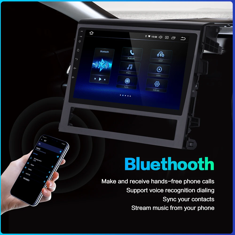 Dasaita 9 &quotсенсорный экран Android 10 0 автомобильное радио для Toyota Land Lruiser 2016 GPS