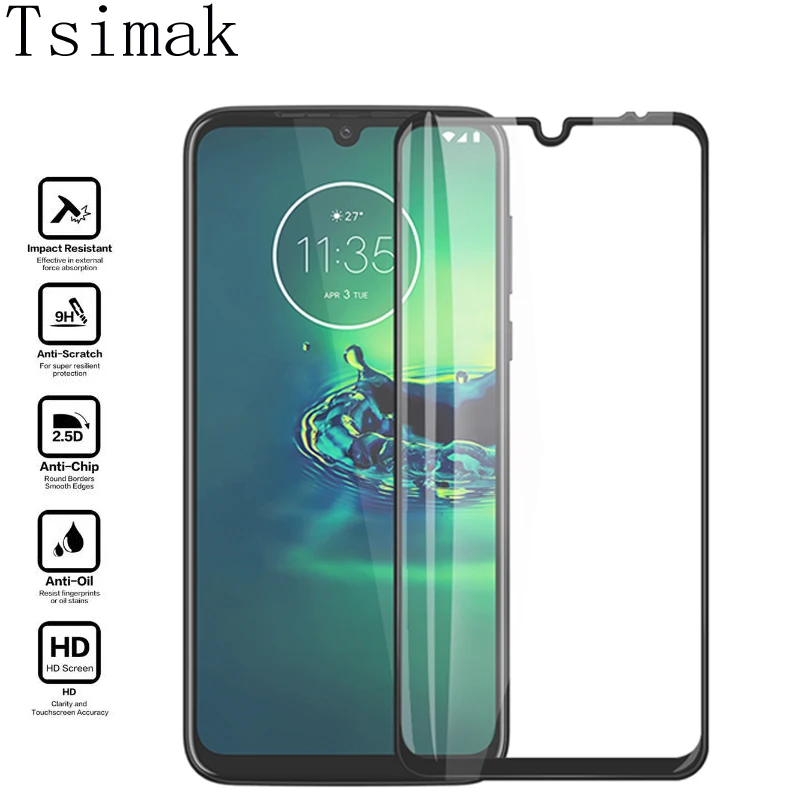Защитная пленка из закаленного стекла с полным Moto G9 плюс G8 играть сенсорный экран