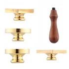 1 шт., деревянная восковая уплотнительная ручка для штампа, латунная уплотнительная восковая головка, ретро палисандр, ручка, воск, уплотнение, Медная головка для скрапбукинга