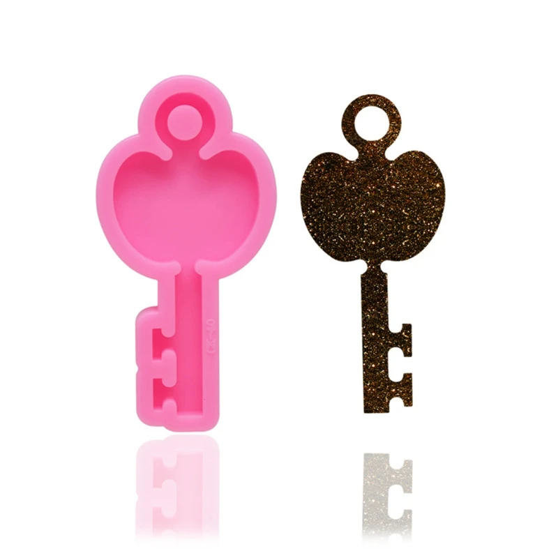 

DIY Crafts Crystal Epoxy Resin Mold Vintage Key Keychain Casting Silicone Mould
