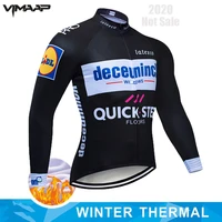 quick step warm 2020 winter thermal fleece cycling clothes men jersey mtb bicycle clothing maillot ropa ciclismo hombre invierno
