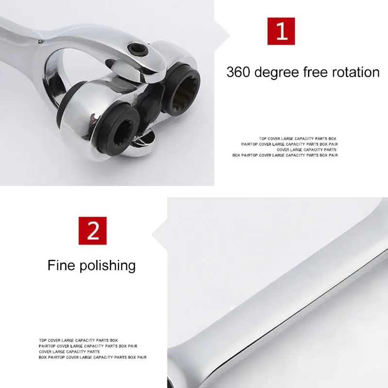 

Multifunction Hi-Spec Metric Offset Torque Wrench Universal Ratchet Wrench Double End Ring Spanner High Hardness Metal