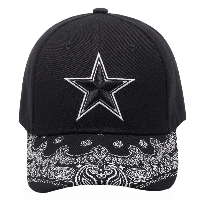 

Bandanna Paisley Star Dallas Football Team Street Cap Men Fashion Flat Bill Snapback Baseball Women Hip Hop Trucker Hat 2021 New