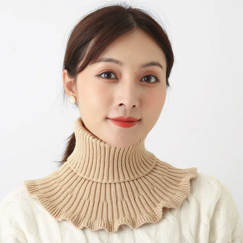 

Wavy Turtleneck Dickie Turtleneck Neck Warmer Durable Elegant for Women Girl XRQ88