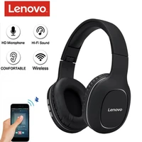 for lenovo hd300 bluetooth headphones wireless gaming headset stereo hifi sound hd microphone subwoofer sport game earphone