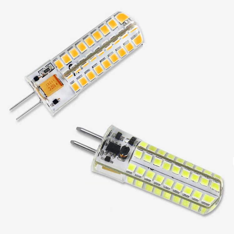 Светодиодный ная лампа G4 G5.3 GY6.35 72SMD 2835 светодиодная лампа-кукуруза AC/DC12V