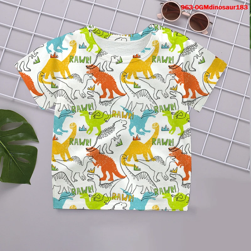 

dinosaur 3d fashioncamiseta kids baby Tshirt Summer Short Sleeve T-shirts unisex tops tees tops Stranger Things shirt disfraz