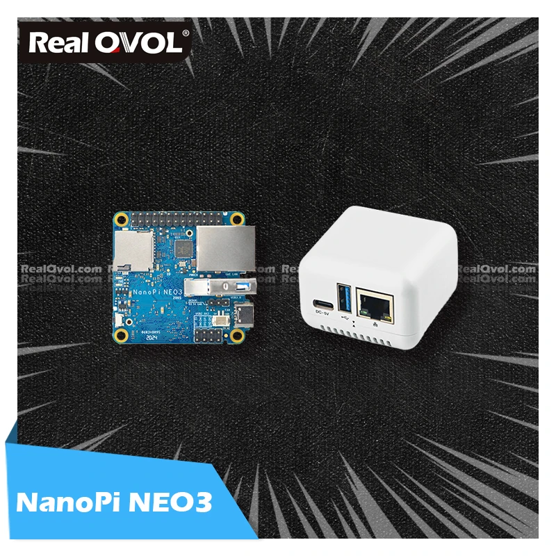 RealQvol FriendlyElec NanoPi NEO3 1GB/2GB DDR4 RK3328 Cortex A53 Quad core 64 bi поддержка Linux Ubuntu Core Upgrade Nanopi