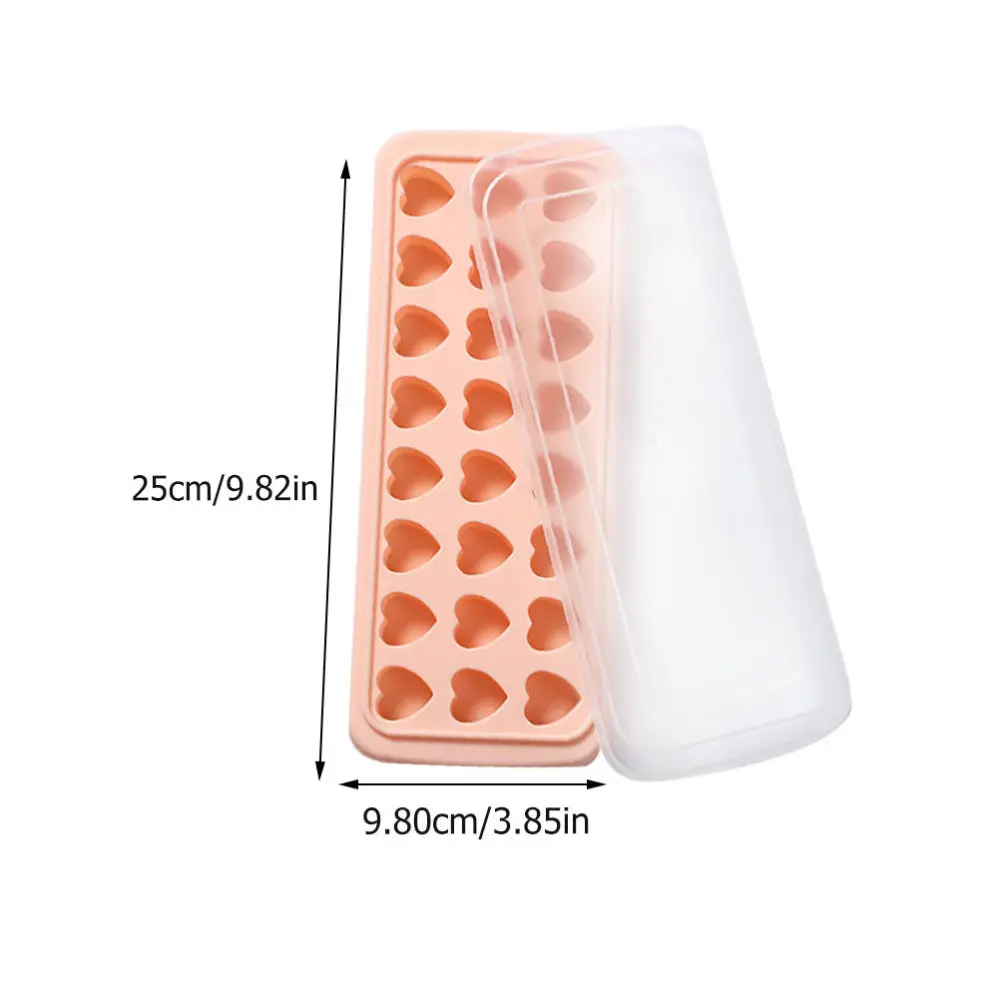 

1 Set Heart Shaped Silicone Ice Cube Mold Chocolate Mold with Lid and Dropper