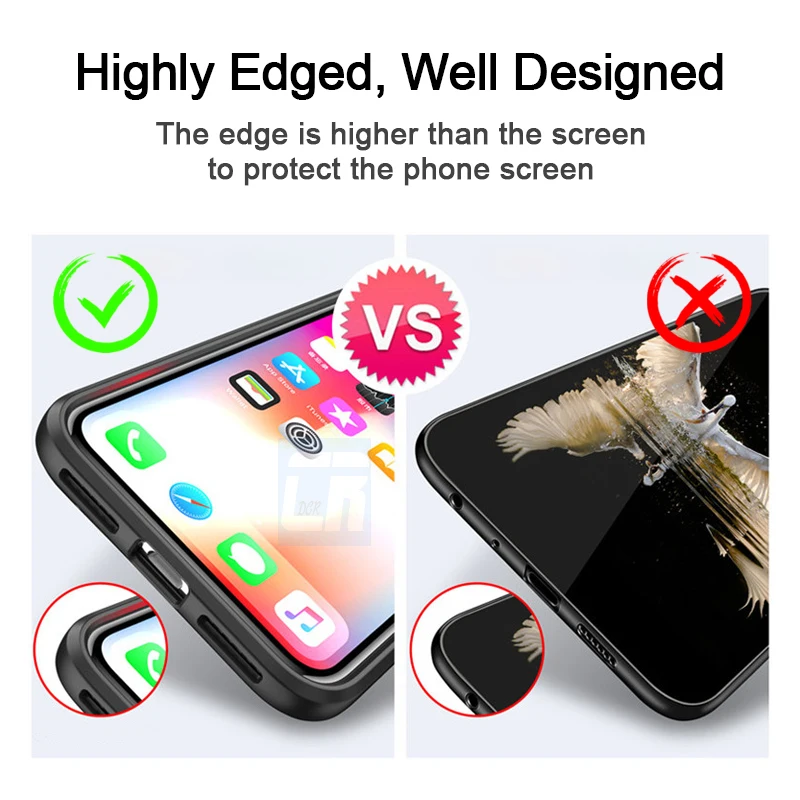 Роскошный автомобильный чехол с магнитным кольцом держателем для iPhone X 7 8 6S Plus
