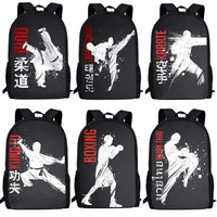 forudesigns cool martial art judo karate printing school bags for teens boys girls 3d taekwondo kids scool backpacks student sac