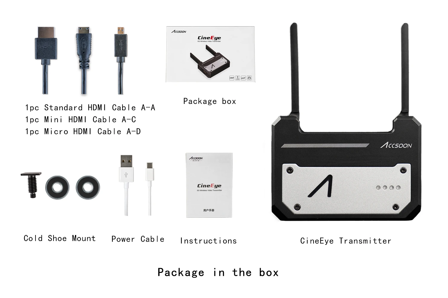 Accsoon CineEye 5G WiFi беспроводной HDMI передатчик передачи изображения от одного до 3
