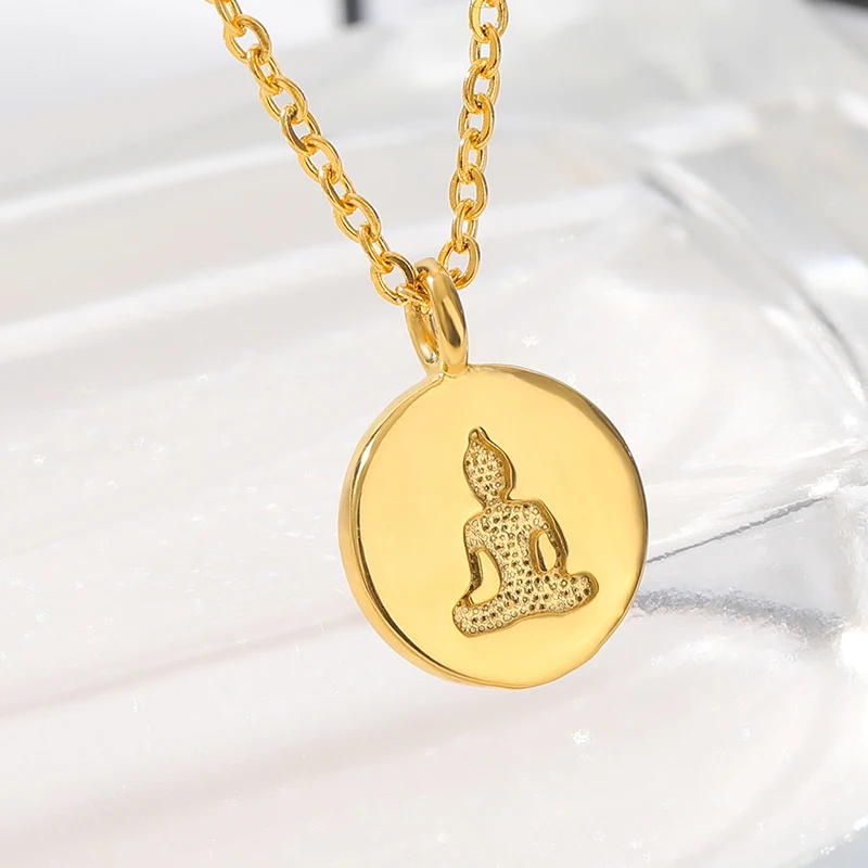 Изящный амулет подвеска для йоги ожерелья женская буддийская молитва OM удачи