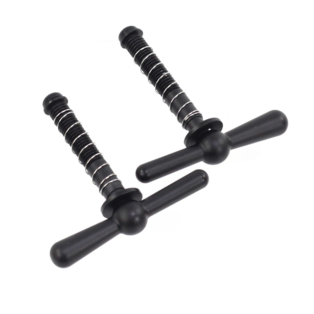2pcs lever black SILVEROCK СПЛАВ ШАРНИР зажимной рычаг предельная гайка легко оболочка Магнитная для Brompton 3Sixty складной велосипед C пряжкой Brompton аксессуары - Цвет: 2pcs lever black