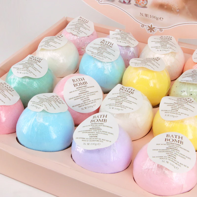 Aromatherapy Bath Salt Ball Explosion Moisturizing Bubble Bomb Essential Oil Handmade SPA Stress Relief |