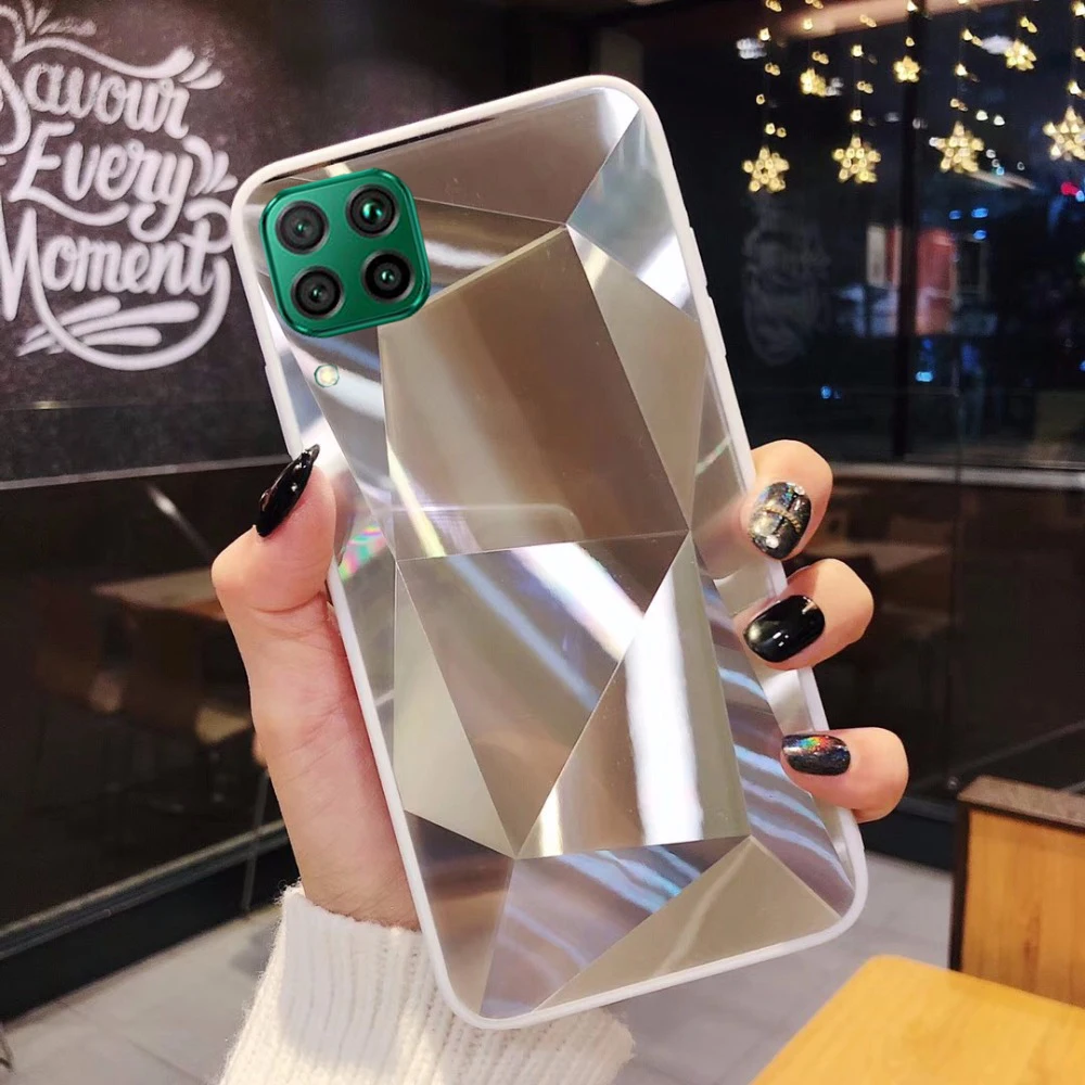 Чехол из ТПУ с 3D лазерными блестками и бриллиантами для Huawei P Smart Z Plus P40 Lite P30 P20 Pro Mate