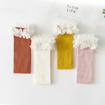 

Children's Socks For Girls Kids Socks Knee High Socks With Lace Kid Princess Cotton Long Socks Autumn Winter