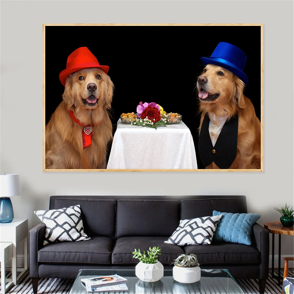 Домашний Декор Современный минималистичный Забавный умный собака Любовь