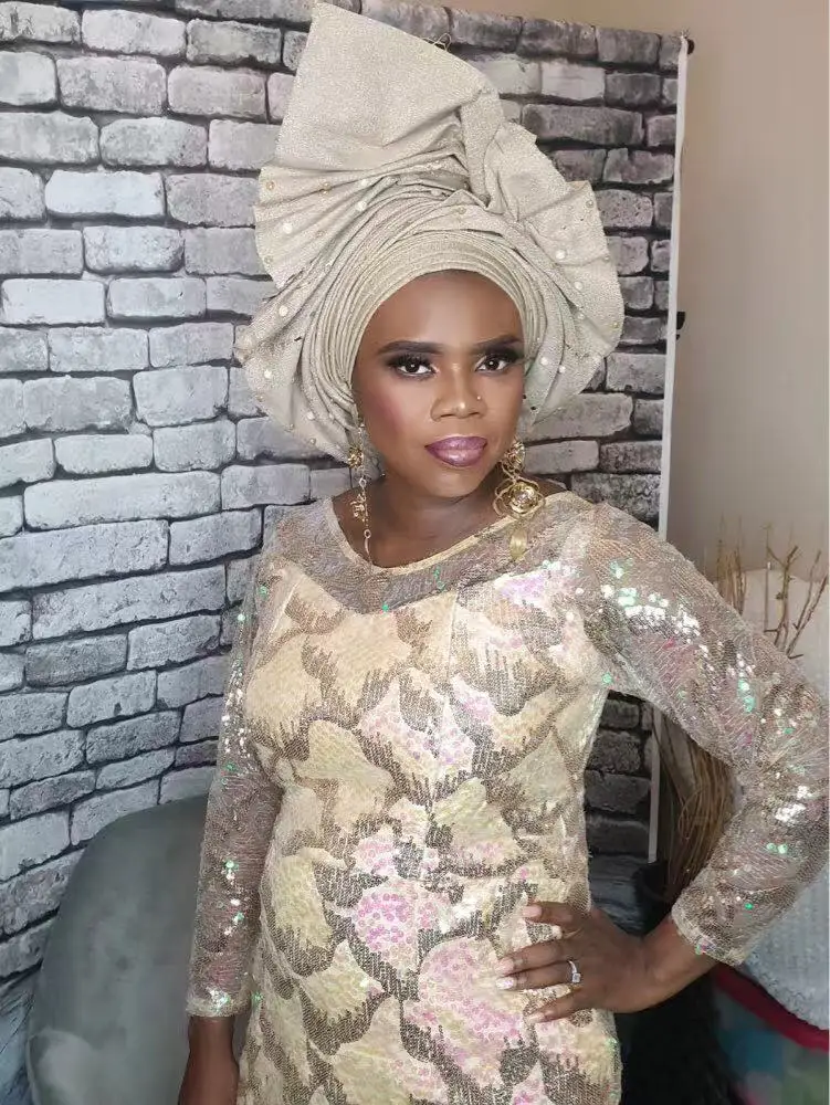 Новая мода сложный дизайн Африканское сухое кружево желтая французская сетка с