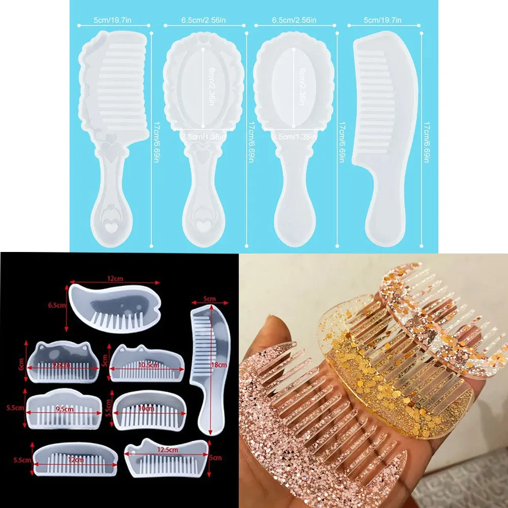 Силиконовая форма для расчески смолы DIY ручной работы литья под давлением